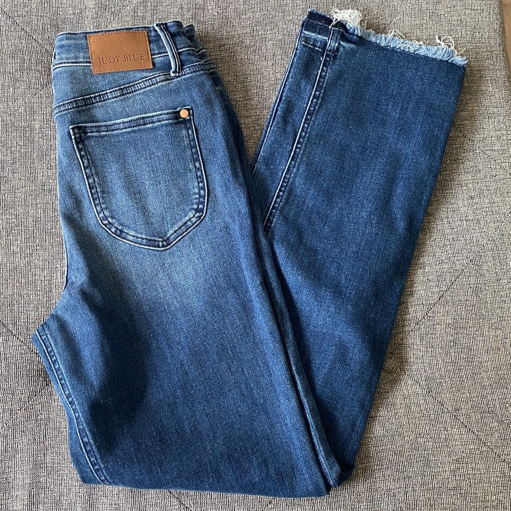 Judy Blue High Rise Straight Regular Fit Stretch Blue Jeans Women’s Size 7/28